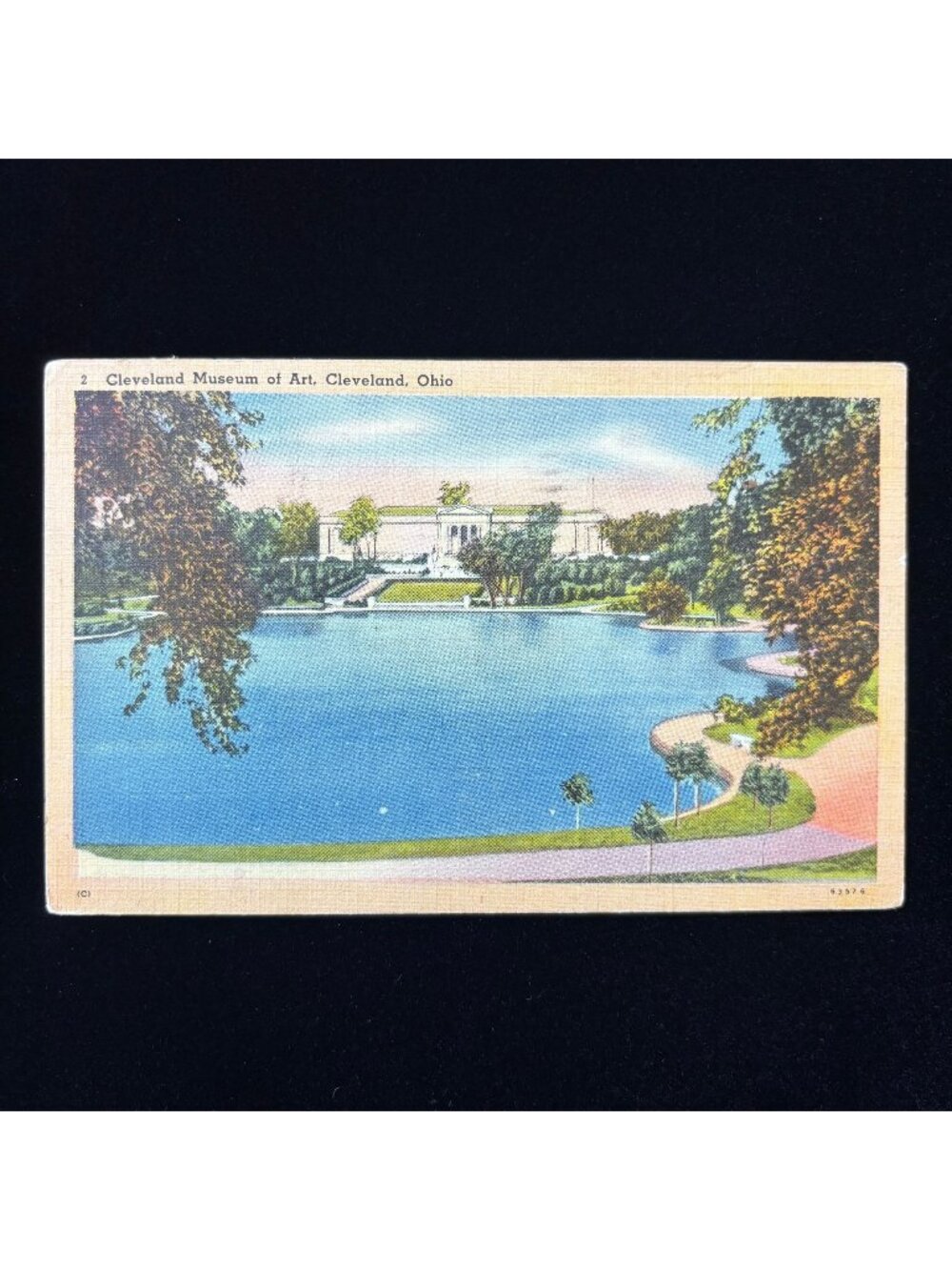 Vintage Postcard 1944 Funny Bridge Train Social History Cleveland Ohio Museum